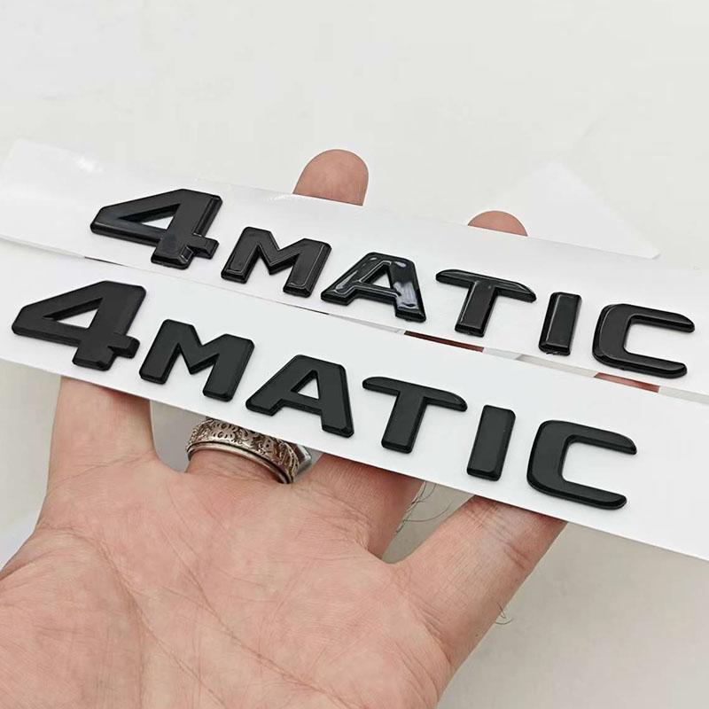 For Mercedes Benz 4MATIC Fender Side Badge Rear Trunk Emblem Decals ABS Car Styling Logo 4 MATIC Auto Sticker Accessories