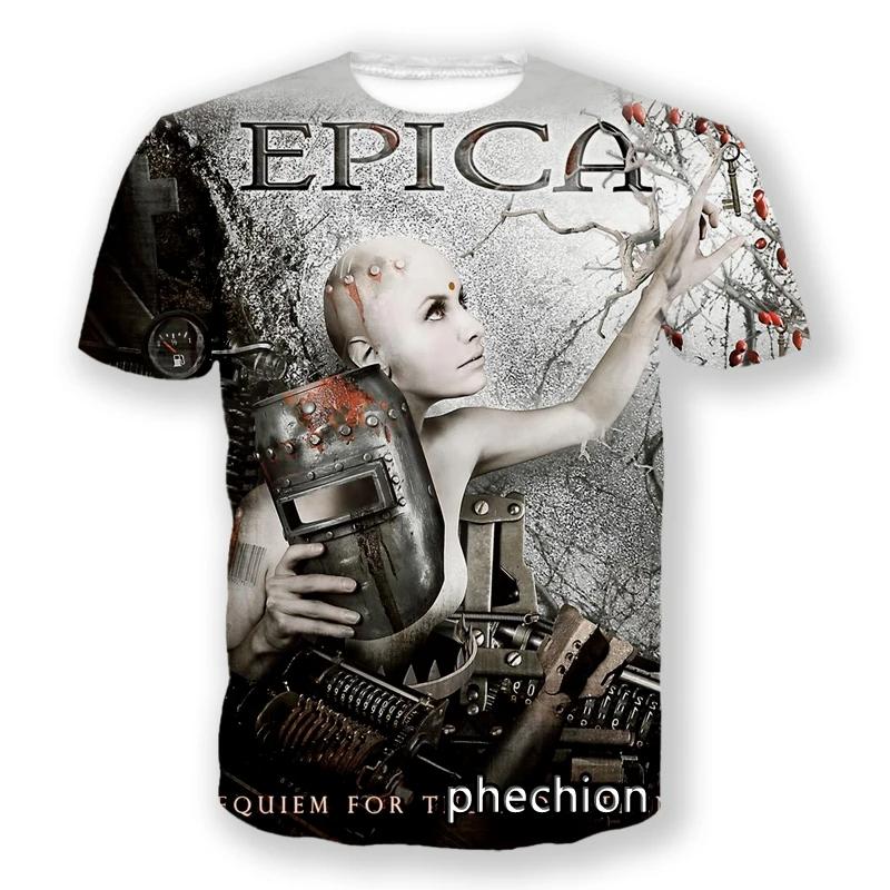 Popolare T-shirt Sinfonica Metal EPICA Stampata 3D per Uomo/Donna Estiva Hip Hop Tendenza Manica Corta Maglietta Oversize Girocollo Y2k Top
