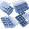 Silicone Freezer Molds Gift Set, with 2 Tbsp, 1/2, 1 & 2 Cup Lidded Silicone Freezer Trays - Meal Prep & Kitchen Essentials