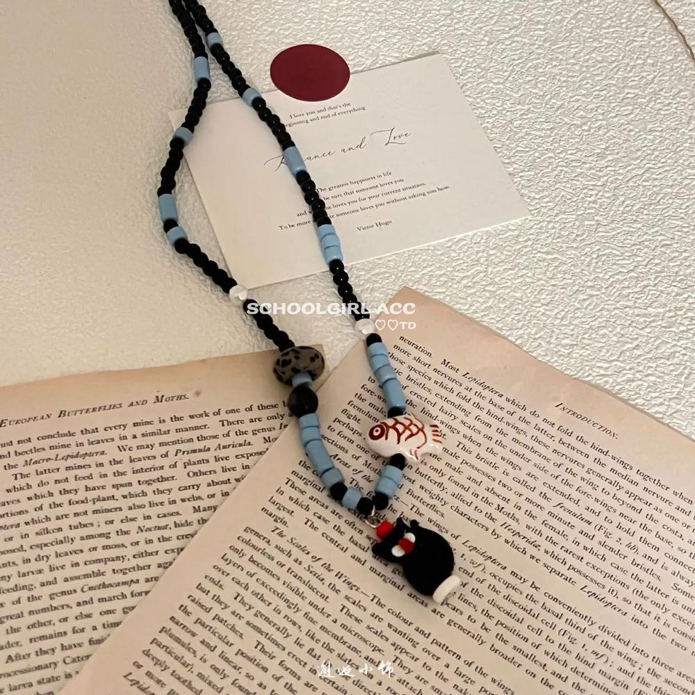 Handcrafted Beaded Sweater Necklace with Unique Artistic Pendant Design Lightweight Durable Accessory for Everyday Wear and Layering