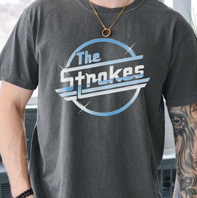 

The Strokes Logo T-Shirt Indie Alternative Rock Band Comfort Colors 1717 Tee L
