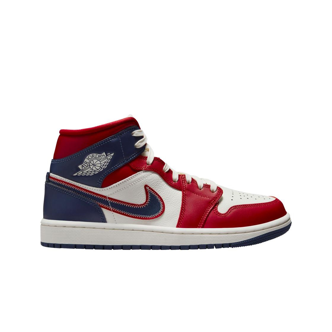 

Jordan 1 Mid SE Gym Red Midnight Navy DQ7648-600 Женские кроссовки