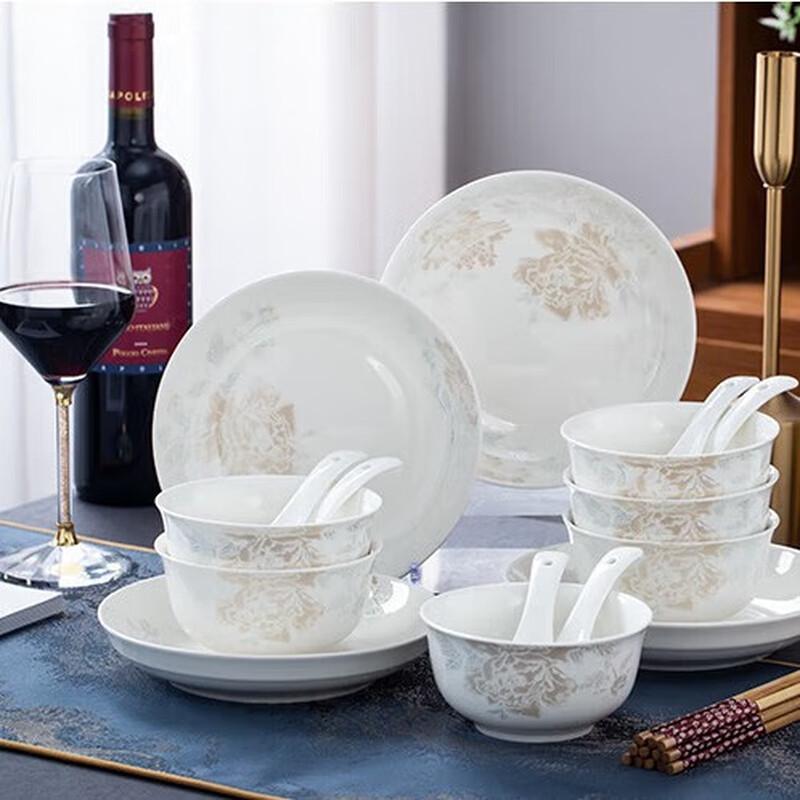 Gonghe Jingpin 22-Piece Ceramic Dinnerware Set