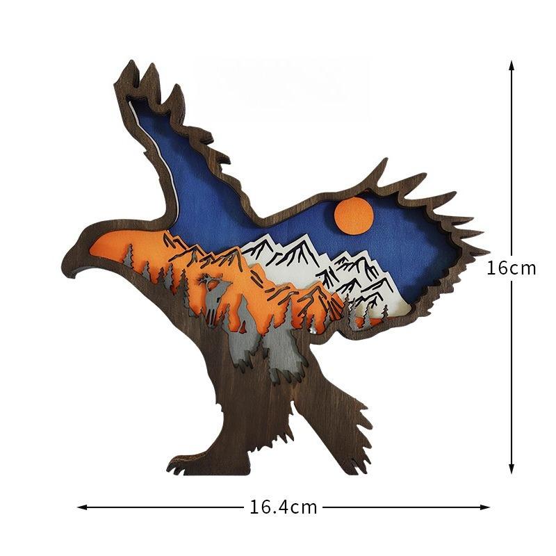 Christmas wooden handicrafts creative North American forest animal living room decoration elk brown bear ornaments