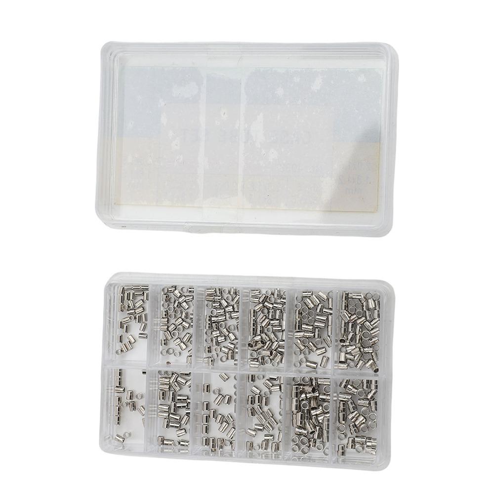 360pcs Metal Material Watch Case Tube Set Silver Color Watch Case Tube Replacement Watch Crown Tube Parts Watch Maintenance