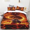 Funda Nórdica Demon Slayer Kimetsu No Yaiba Kamado Nezuko Anime Poliéster Juego de Ropa de Cama Juego de Funda Nórdica Dibujos Animados Impresos Decoración del Hogar