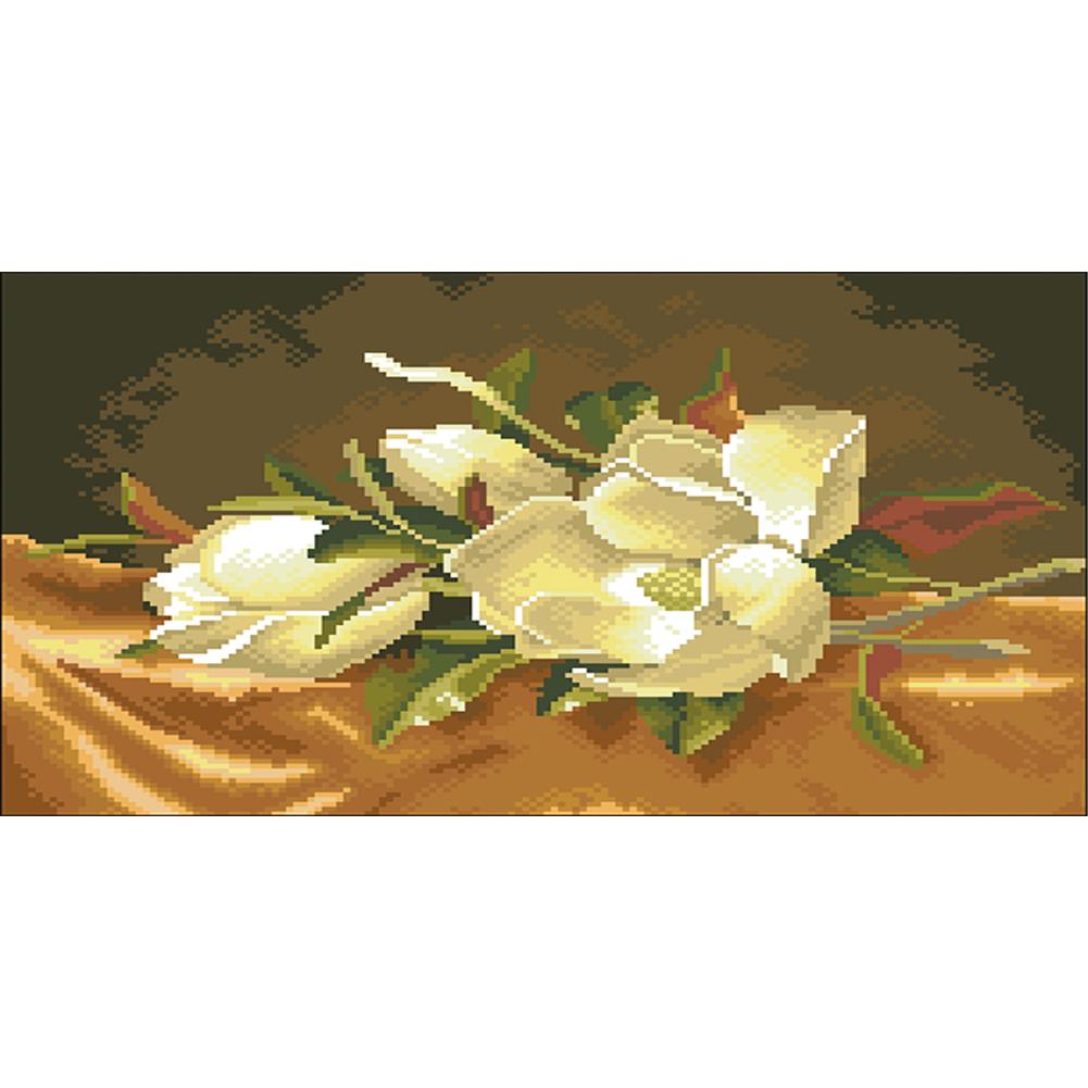 Full Embroidery Beads Printed 9CT Flower Cross Stitch Kit Home Art Decor