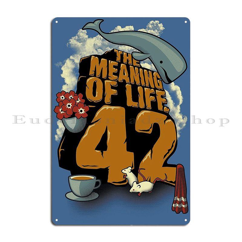 42 Donandx27 T Panik Leben Universum Alles Anhalter Guide Galaxie Metallschild Personalisierte Plaketten Personalisierte
