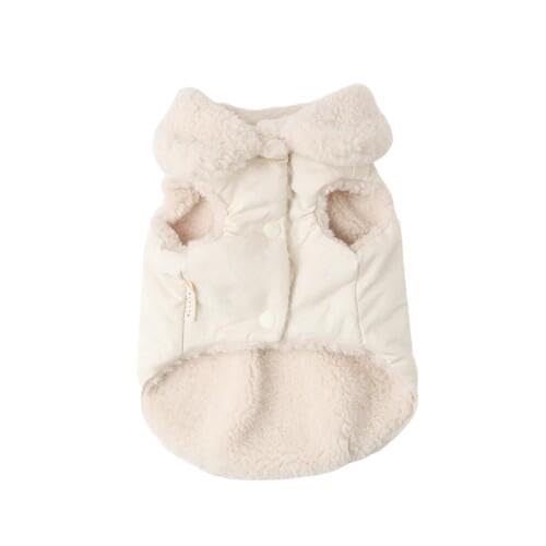 

monchéri Reversible Quilted Boa Vest for Small Dogs (Small/Ivory) Cute and Stylish, Perfect for Travel and Outings, Popular Brand for Toy Poodles and