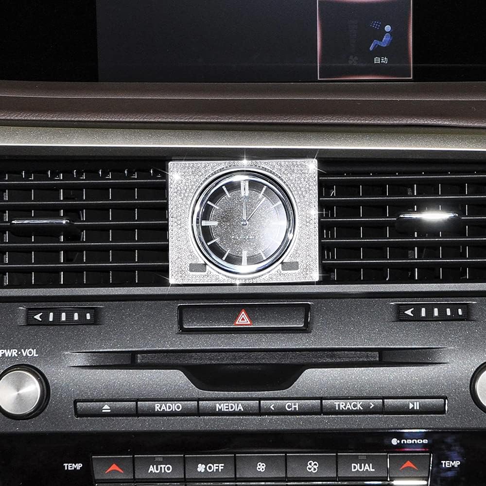 LECART Applicable to Lexus Car Accessories RX 350 450h Mixed Shiny Clock Decorative Cover Decoration RX Stickers Metal Car Interior Decoration Women