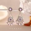 New Retro Ethnic Style Handmade Crystal Tassel Earrings, Light Luxury Fashion, Niche, High-end Korean Earrings