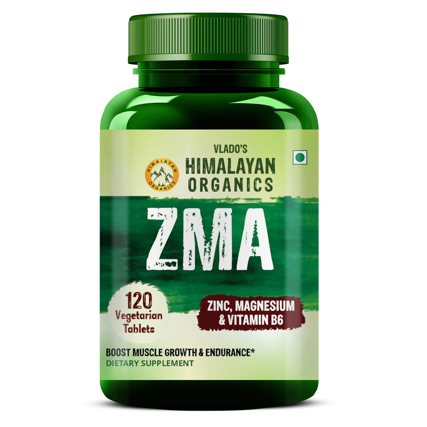 

Vlado’s Himalayan Organics ZMA Zinc Magnesium B6 Tablets For Men And Women 120 Veg