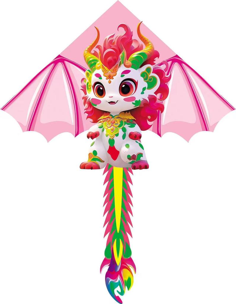 Traditional Weifang Delta-Winged Dragon Kite - Easy to Fly, Long-Tail Cartoon Toy for Children