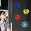6Pcs Acrylic Snowflake Diamond Art Fridge Magnet Diamond Art Magnets Decals Diamond Painting Fridge Magnet for Car Mailbox Decor