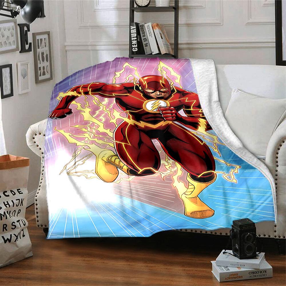 1ks Flash superhrdinská deka Lehká flanelová přehoz na pohovku, postel, cestování, obývací pokoj, kancelář, gauč, křeslo a postel