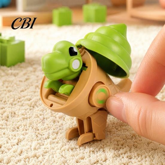 Kids Fidget Spinner Food Transforming Dinosaur Toy, Stress Relief Fast Shape Portable Spinner, Transformable Dino Decompression Toy for Adults