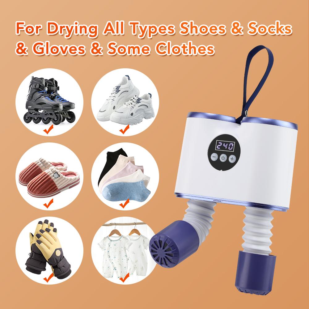 Portable Shoe Dryer with Fan Heater, Home Shoe Drying Machine with Timer, Quick-Drying Boot Dryer for  Boots, Sneaker, Gloves