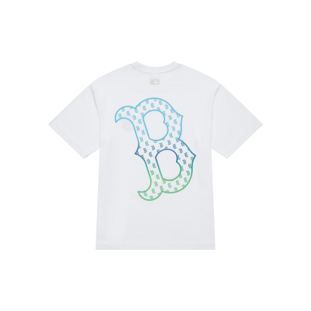 New MLB MONOGRAM Reading Collection SS24 T Shirt Unisex Ivory 3ATSM1643-43IVS