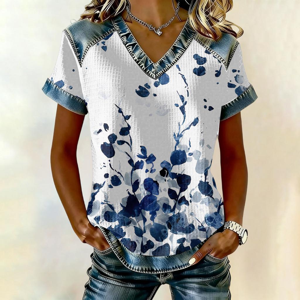 Women's Fashion Casual Retro Print Top