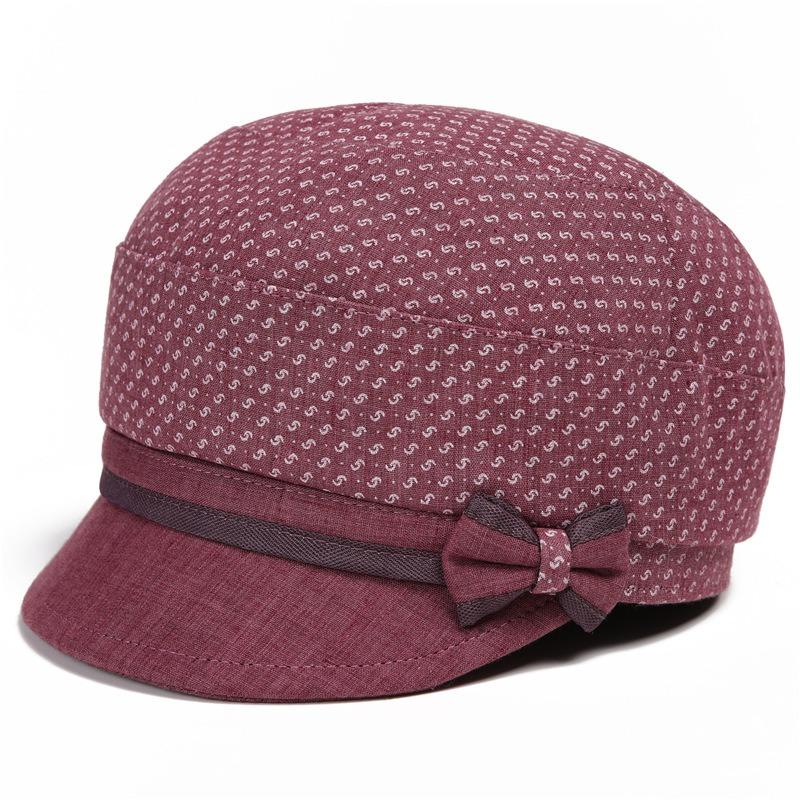 Spring and Autumn Hat Women's Autumn Thin Cloth Hat Peaked Hat Elderly Hat
