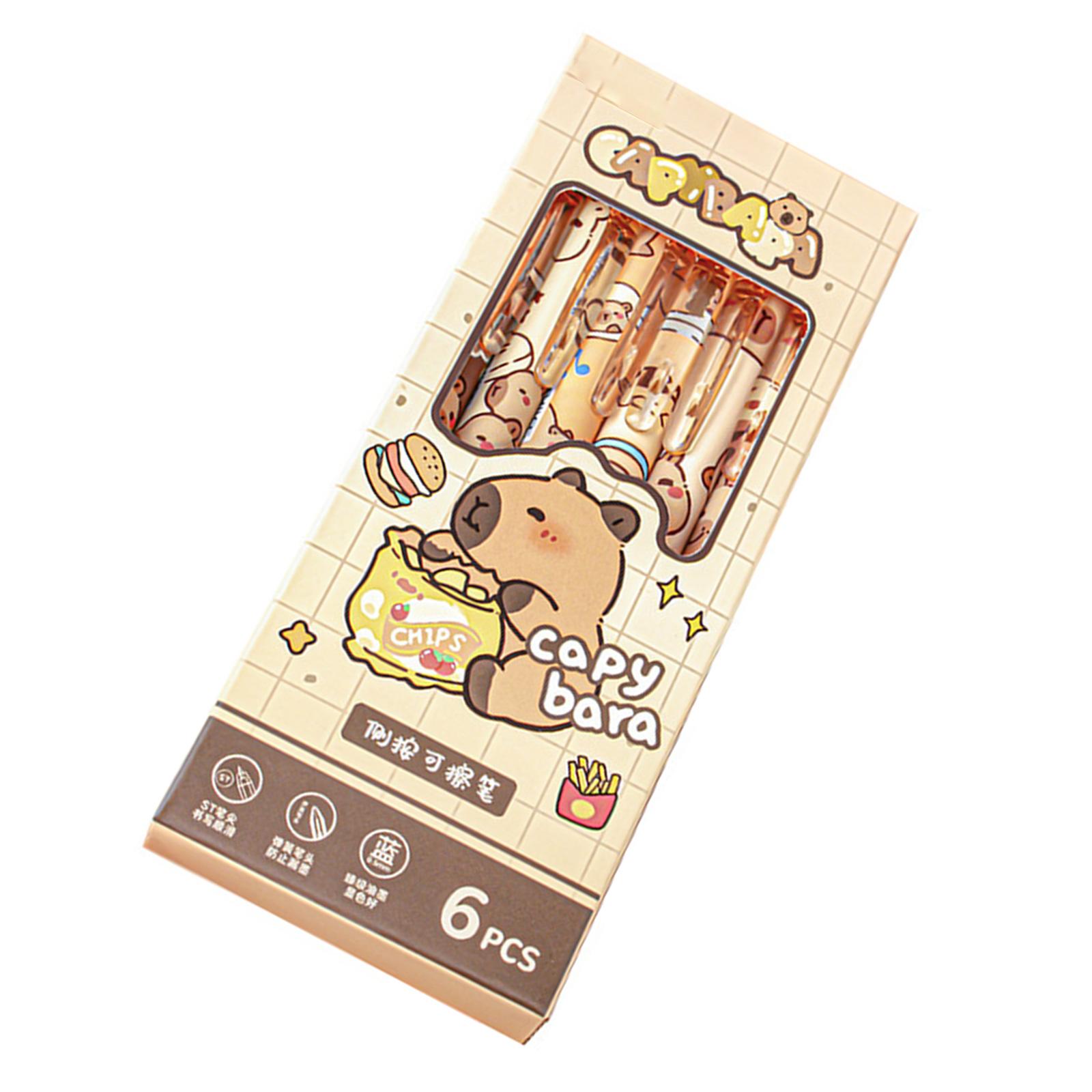 

6 шт. стираемая гелевая ручка с рисунком гелевая ручка с наконечником 0,5 мм гладкая для письма быстросохнущая выдвижная гелевая ручка для письма и ведения дневника