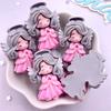 6PCS Resin Kawaii Colorful Cartoon Angel Girl Flatback Stone Home Decor Princess Fairy Figurine Scrapbook DIY Accessories Crafts