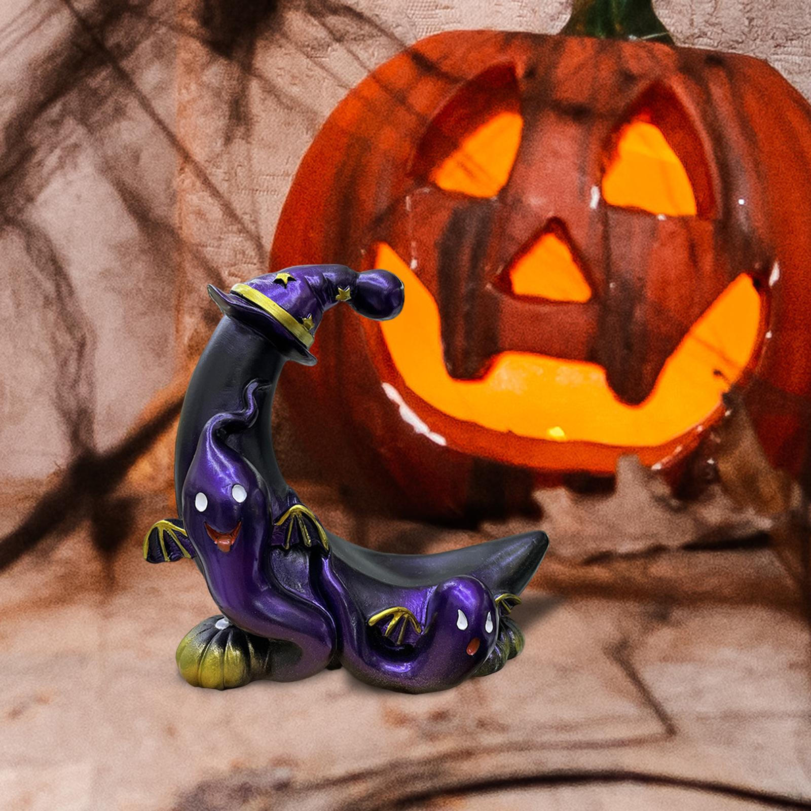 

Crystal Ball Base Halloween Moon Ornament Figurines Bookcase Desk Sculpture Multipurpose Sphere фіолетовий