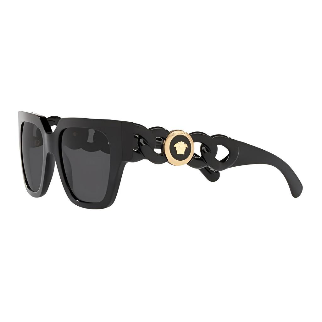 Versace Medusa Logo Square Sunglasses Unisex Sunglasses Black VE4409GB187