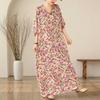 Vintage Vacation Style Enlarged Flesh Covering Thin V-neck Long Dresses