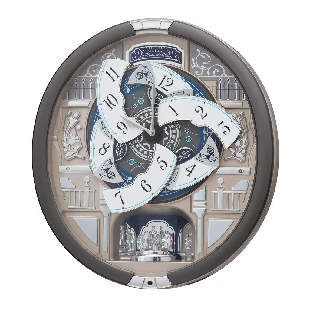 Seiko Zegar ścienny Zegar kwarcowy Karakuri Zegar analogowy Triple Selection Melody Grey 443 x 405 x 97mm RE603N