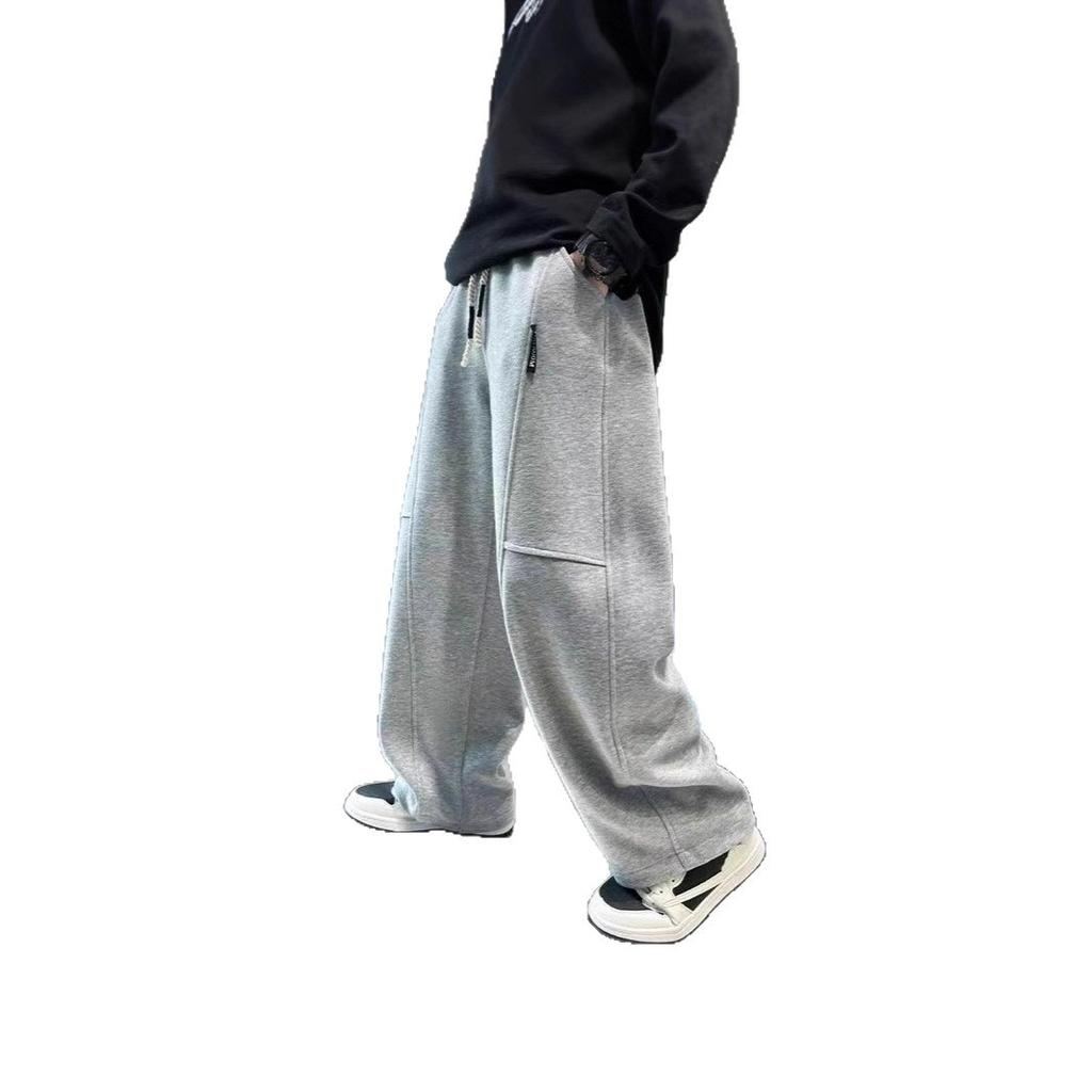 Spring 5-14Y Kids Wide Leg Sweatpants Teenage Boys Sports Pants Streetwear Fashion Loose Trousers Children Elastic Waist Pants