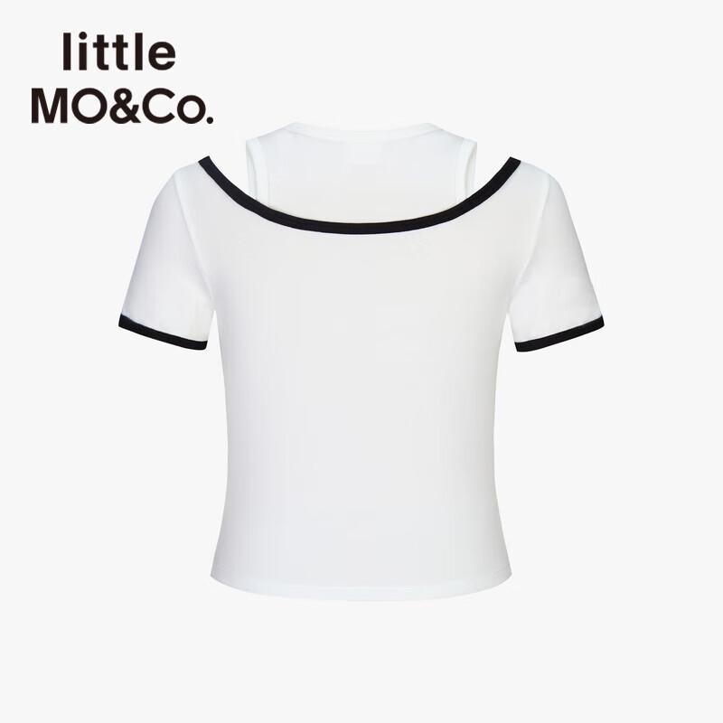 

little MO&Co. Girls Sweet & Cool Antibacterial Faux Two-Piece Short Sleeve Top 130