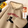 GENIOLAMODE Men's Heavyweight Fleece Hoodie with Cartoon Print