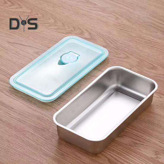 1/2-teilige Snackbox mit Doppelfach, Edelstahlbehälter, auslaufsicheres Design, spülmaschinenfest, Saucen-Dressing-Box