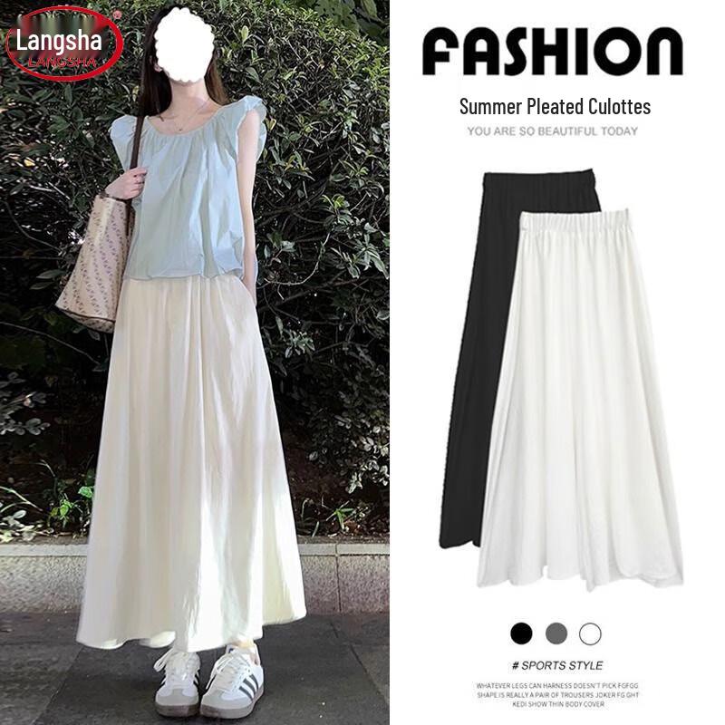 

ЛАНСИНГ Женские кюлоты с высокой талией, плиссированные, с широкими штанинами M