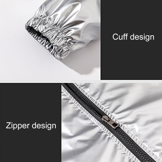 Herren Kapuzenjacke Glänzende Oberfläche Reißverschluss Einfarbig Slim Fit Wasserdicht Frühling Herbst Elastische Bündchen Mantel Streetwear