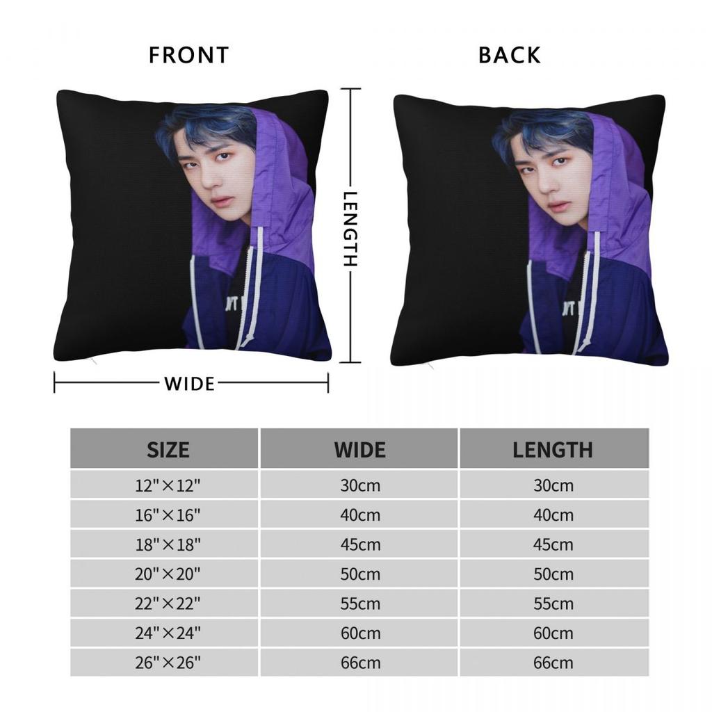 Wang Yibo Square Pillowcase Cushion Cover Pillow Case Throw Pillow Cover for Home Bedroom Car