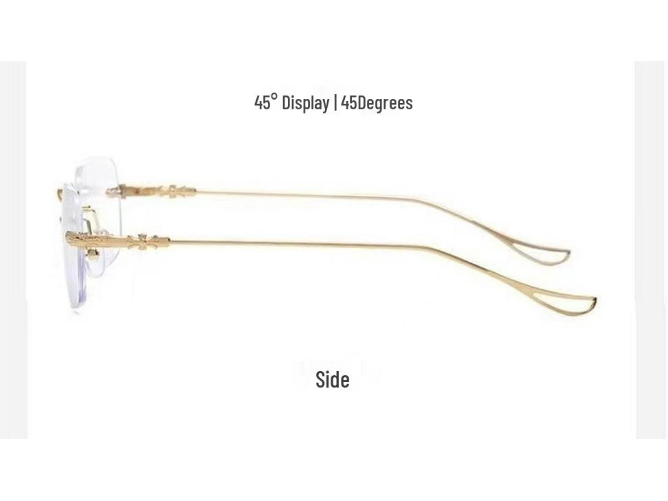 Ultralight Rimless Anti-Blue Light Reading Glasses - Fashionable, Anti-Radiation Design for Men & Women, Enhances Youthful Appearance.