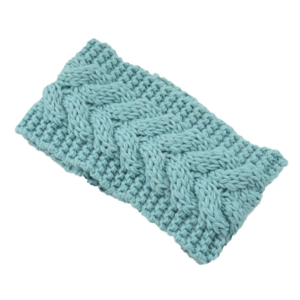 European American Handmade Elastic Yarn Women's Headband Autumn Winter Warm Hair Accessories Ear Protection Twist Knitted Design