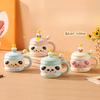 New Cartoon Cute Pet High Value Ceramic Cup with Cover Color Glaze Craft Mug Home Office Water Cup