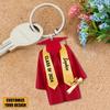 Personalized 2D Flat Acrylic Graduation Cap Keychain, Custom Gift