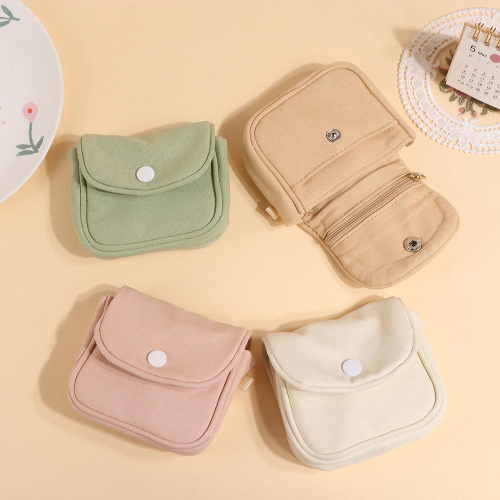 Card Organizer Student Simplicity Wallet Solid Color Portable Card Holder  Makeup Bag