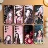 Nezuko K-Kamado Phone Case For Samsung S26,S25,S24,S23,S22,S21,S20,Ultra,Plus,FE Black Soft Cover