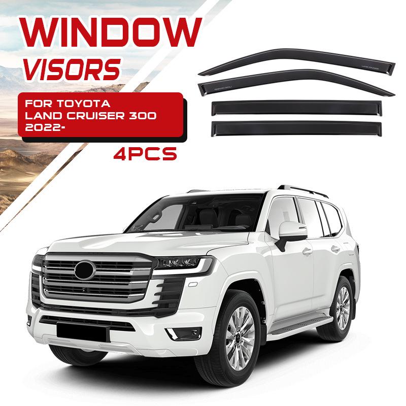 Дефлекторы боковых окон Toyota Prado Land Cruiser LC300/LC200/LC250: Накладки на брови и солнцезащитные козырьки для автомобильных окон