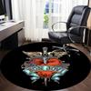 1PC Bon Jovi Band Logo Office Round Rug - Perfect for Office or Study Decor, Non-Slip Backing, Decorative Floor Mat Yy250916052