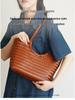 JOGUJOS Genuine Leather Retro Underarm Tote Bag for Women