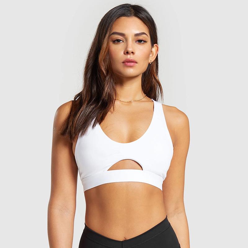 Women's European & American Hollow Back Sports Bra - High-Intensity Yoga & Fitness Vest