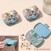 Heart 5D DIY Diamond Painting Dot Pill Case Diamond Painting Pill Dispenser 6 Grid Moisture-proof Pill Organizer for Art Craft
