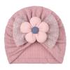 Spring new children's hats, bronzing mesh bow flower baby hats, cute baby hats