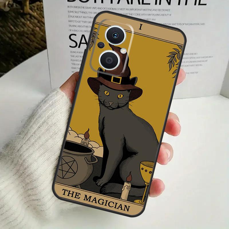 Katzen Tarot Hexerei Handyhülle Für OPPO Reno 8 7 Lite 8T 11 12 13 14 14F 10 Pro OPPO Find X8 X6 X5 X9 Pro Cover